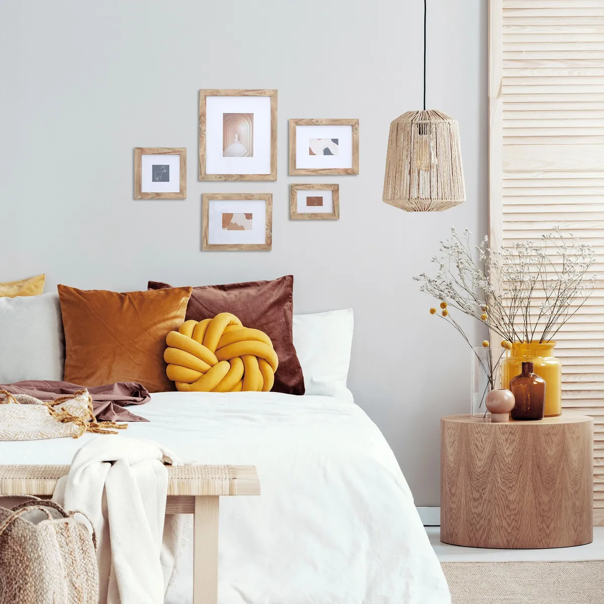 JUST HOME COLLECTION - Set 5 Piezas Marco Foto Natural