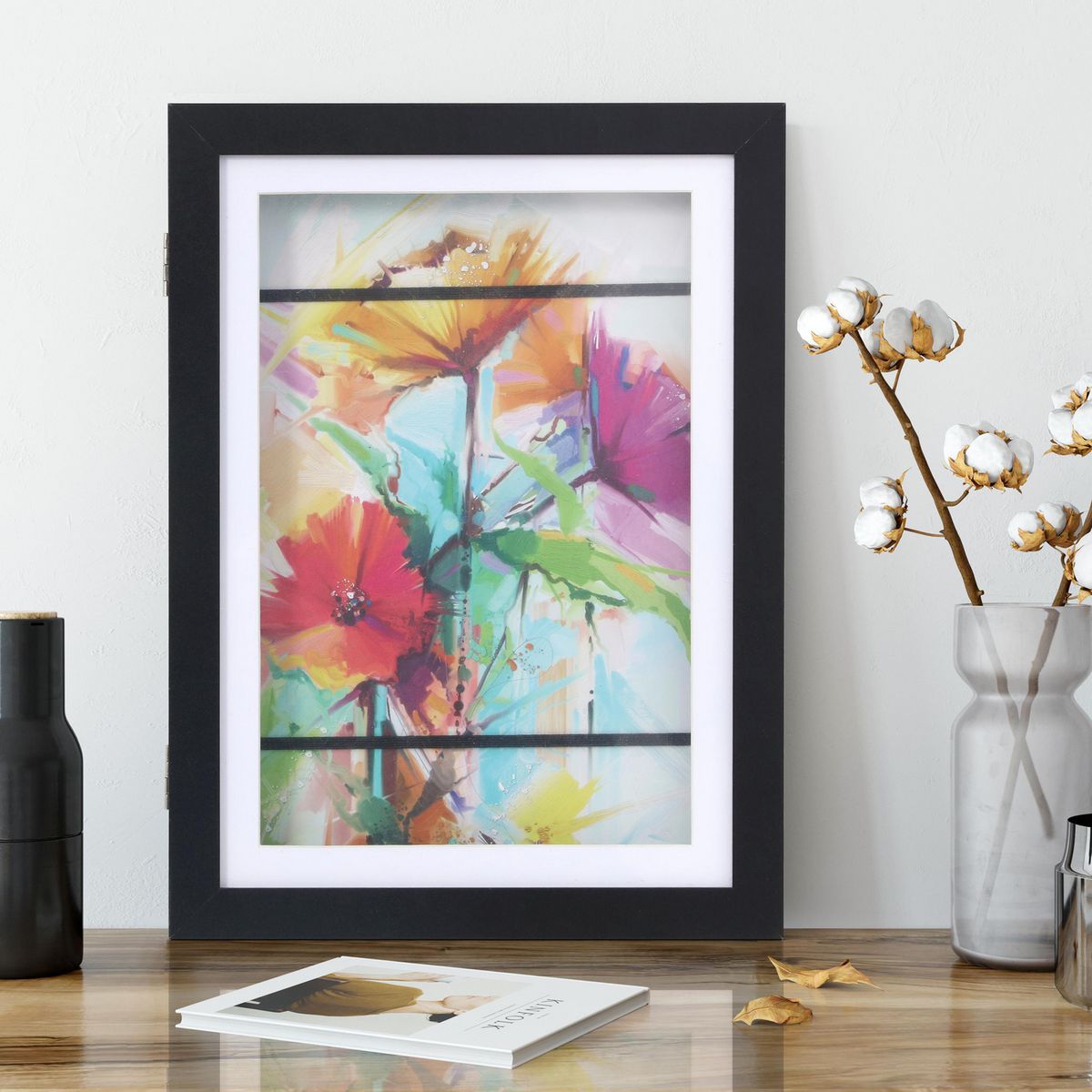 JUST HOME COLLECTION - Marco de Foto Arte Kids 24x33 cm Negro MDF