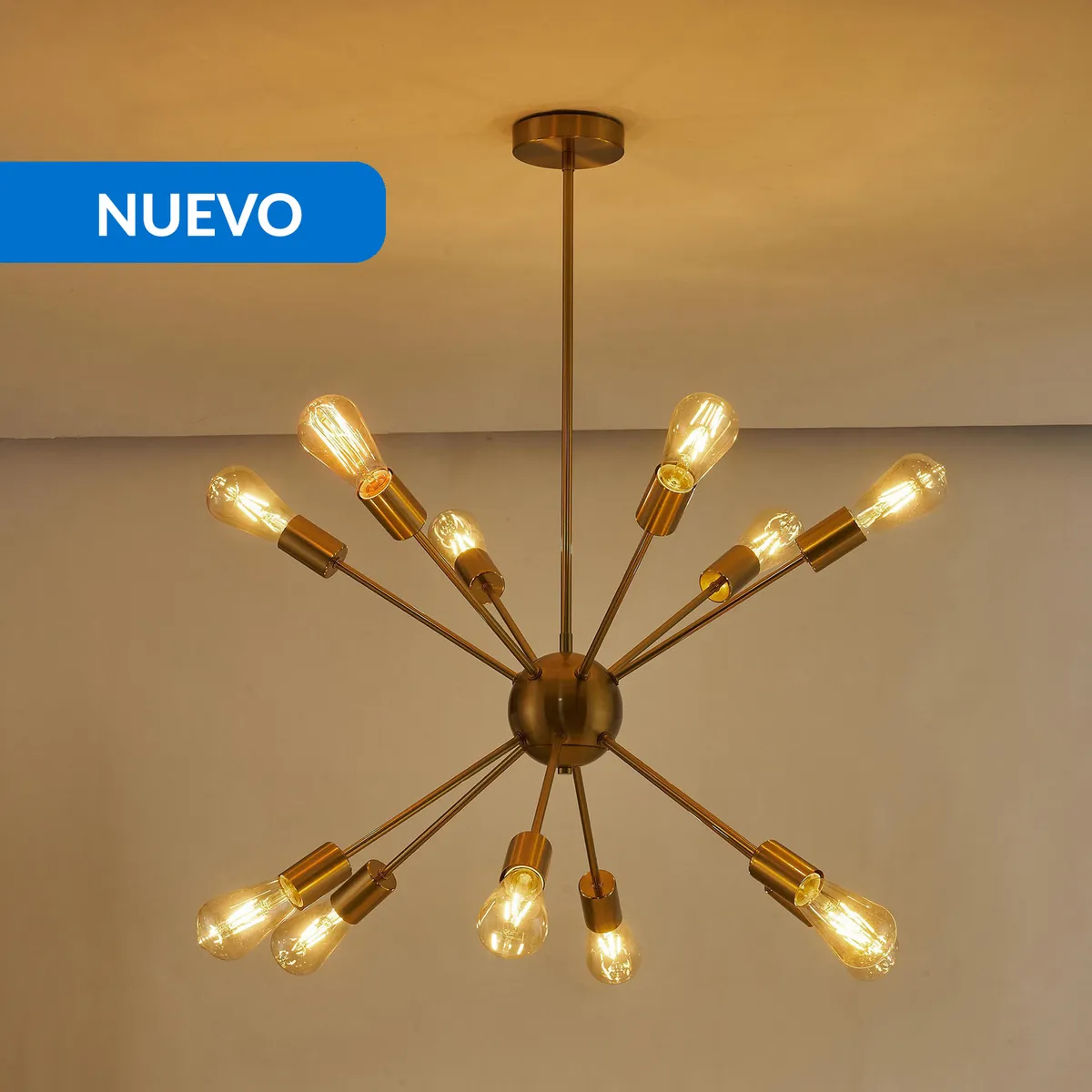 JUST HOME COLLECTION - Lámpara Colgante Metal Amarillo