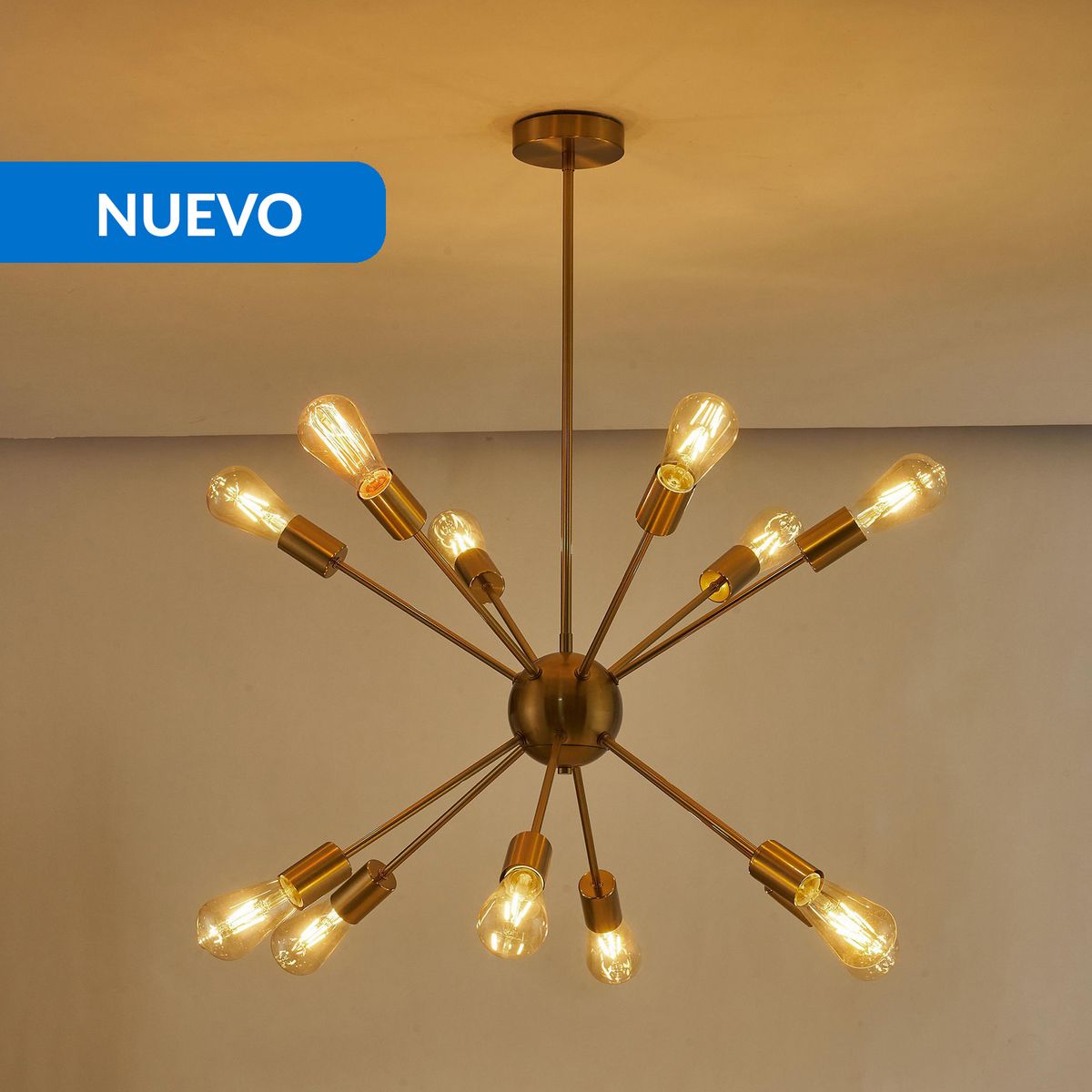 JUST HOME COLLECTION - Lámpara Colgante Metal Amarillo