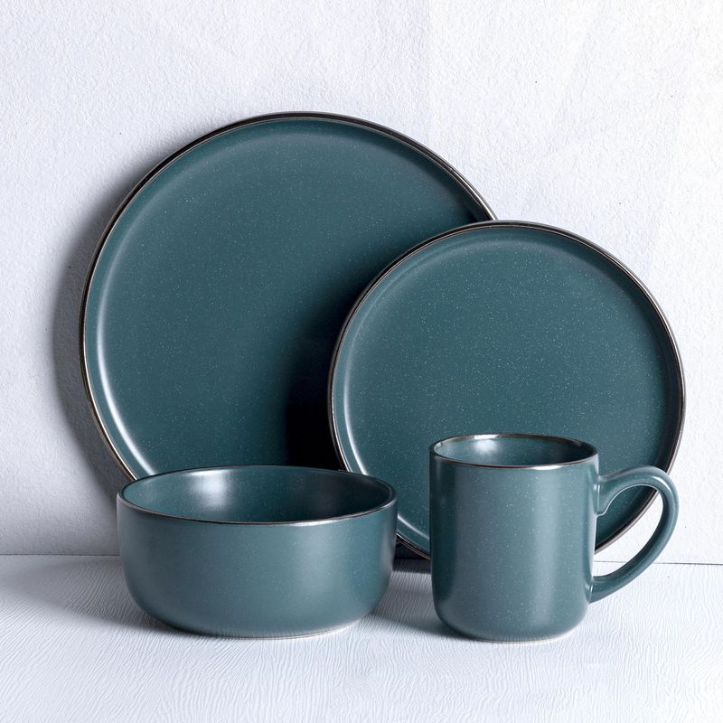 JUST HOME COLLECTION - Juego de Loza 16 Piezas Porcelana  Verde