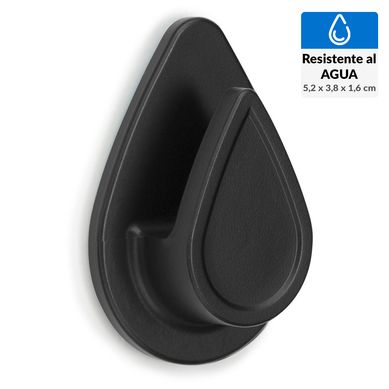 Colgador adhesivo Gota negro