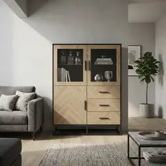 JUST HOME COLLECTION - Vitrina Santa Cruz 104x40x135 cm