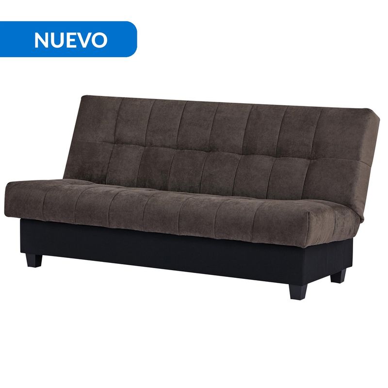 JUST HOME COLLECTION - Futón Aurora con almacenamiento café 186x92x92 cm