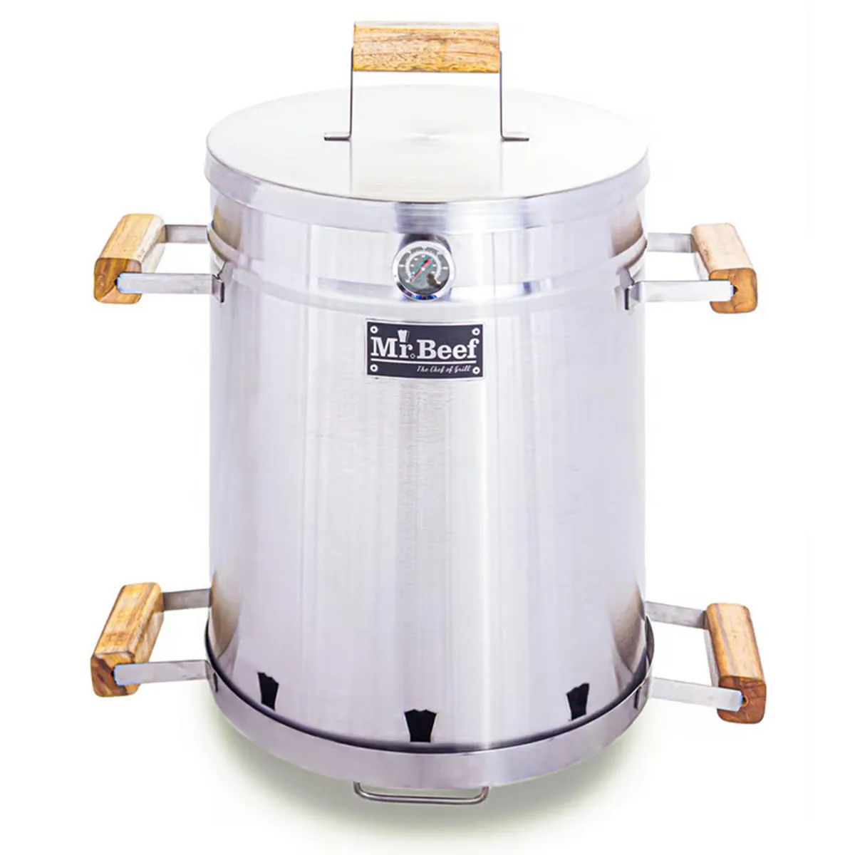 MR BEEF - Ahumador y Parrilla a Carbón 68 cm Acero Inoxidable