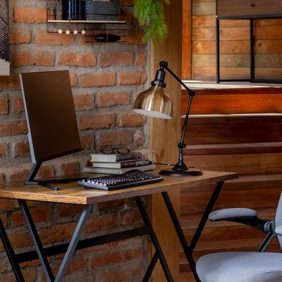 Imagen 2 del producto Lámpara Mesa Escritrio Fabric Dorado 53 cm