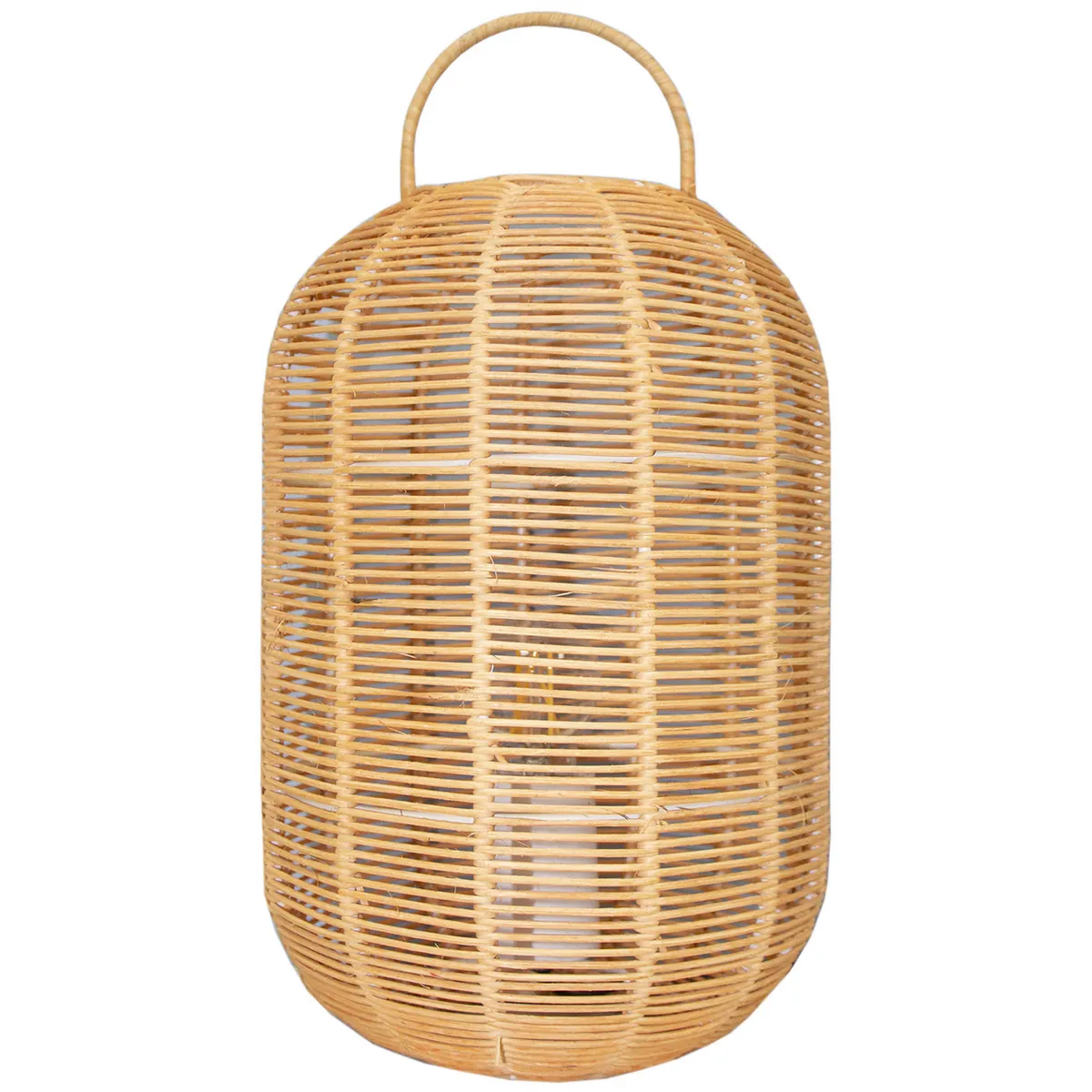 JUST HOME COLLECTION - Lámpara Mesa Ratan Amarillo 20x38 cm