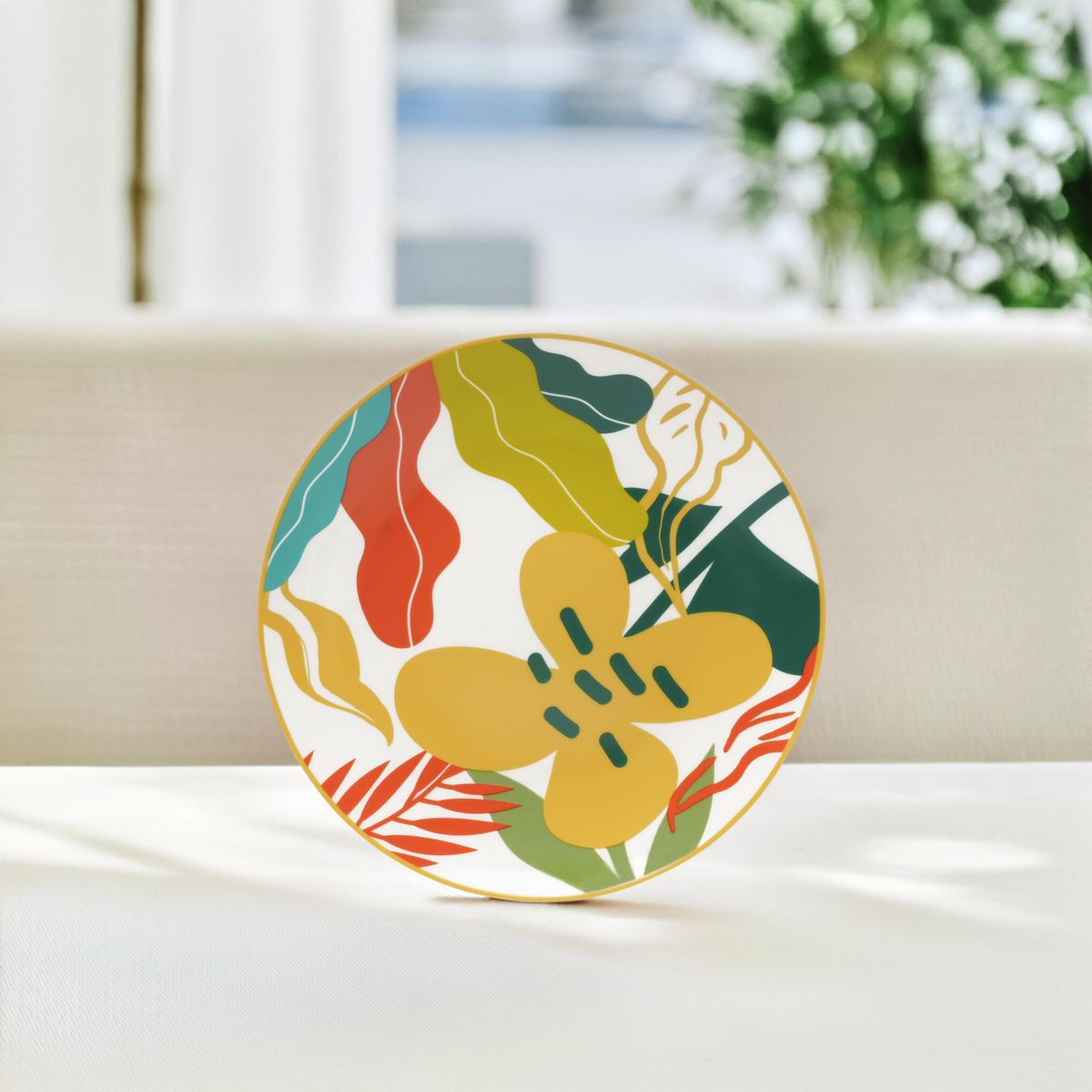 JUST HOME COLLECTION - Plato 19 cm Hojas Jungle Chico