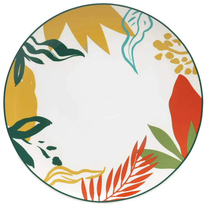 JUST HOME COLLECTION - Plato 26,5 cm Hojas Jungle Chico