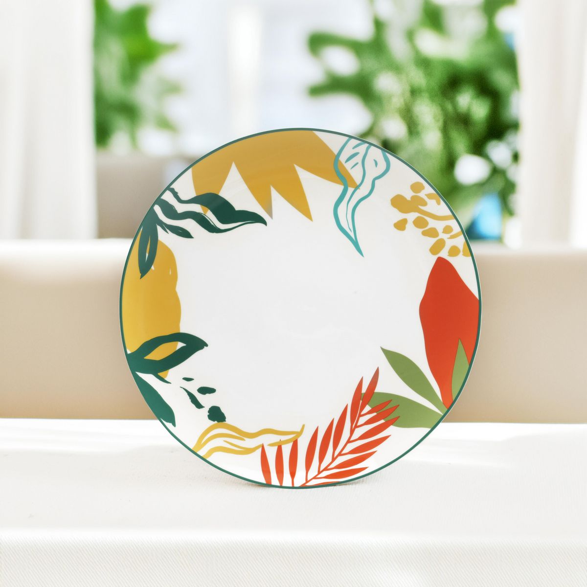 JUST HOME COLLECTION - Plato 26,5 cm Hojas Jungle Chico