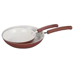 JUST HOME COLLECTION - Set 2 Sarténes Aluminio Rojo