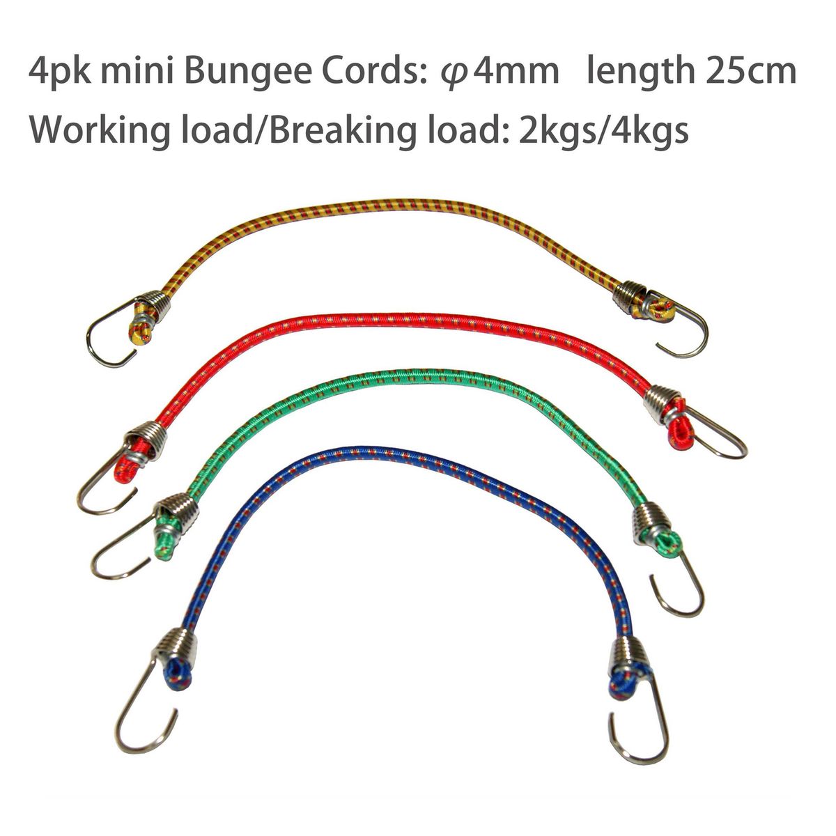AUTOSTYLE - Bungees 4 piezas 25 cm