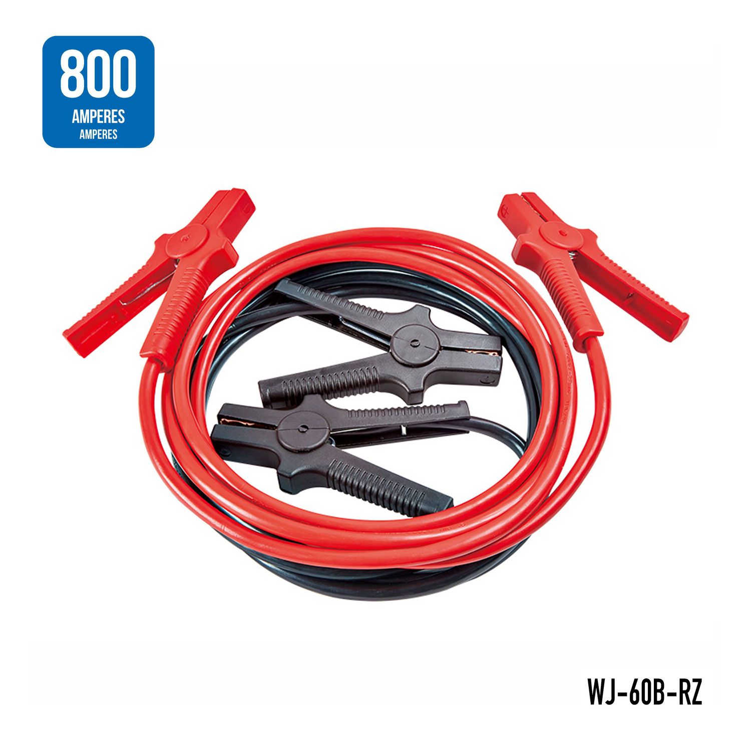 Cables De Arranque Para Coche - 800A, 2 Metros, Grosor 18mm², Con Estuche