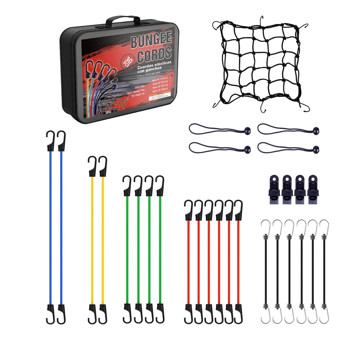 AUTOSTYLE - Set bungee 30 piezas surtido