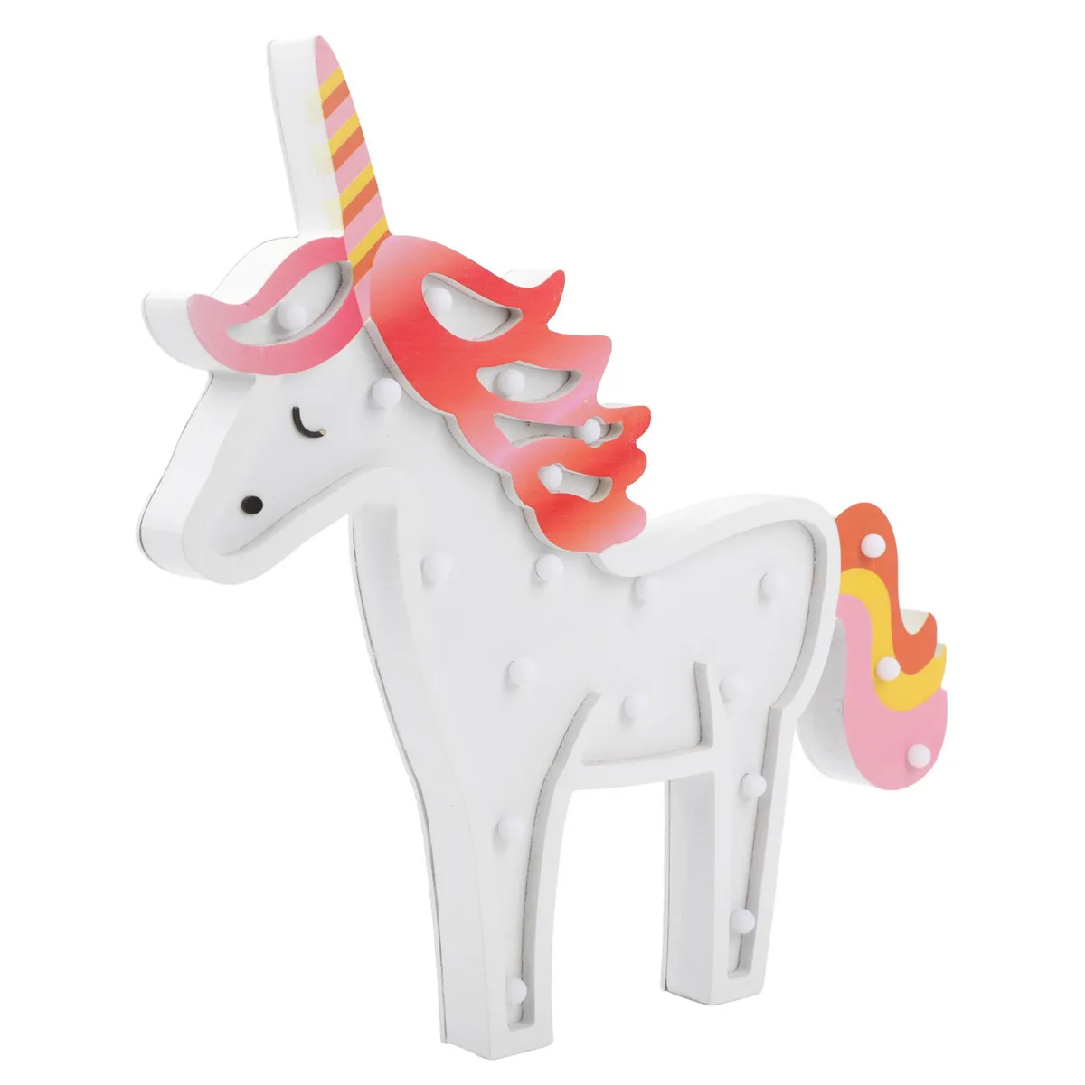 JUST HOME COLLECTION - Lámpara Mesa Unicornio Multicolor 3.6x35.5 cm