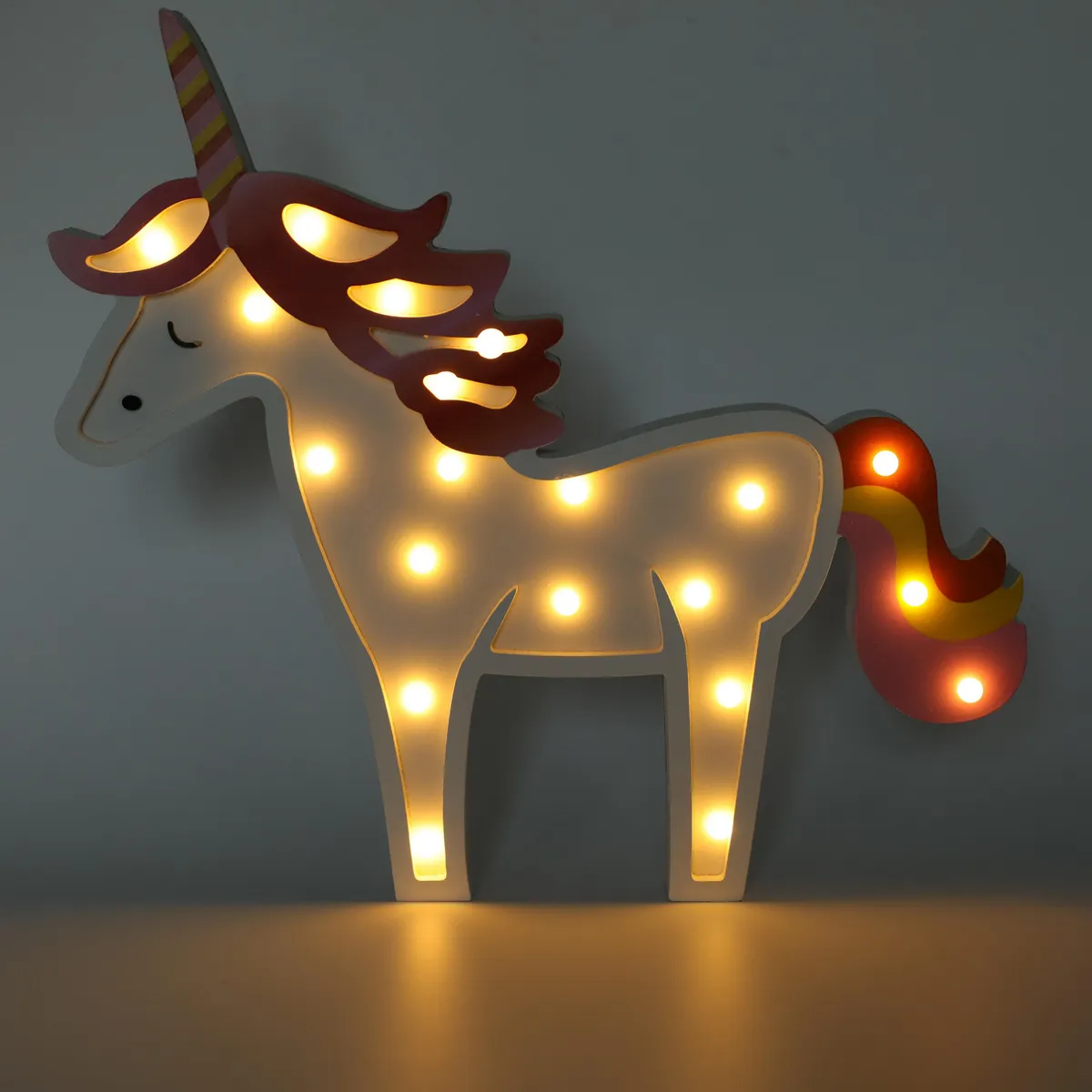 JUST HOME COLLECTION - Lámpara Mesa Unicornio Multicolor 3.6x35.5 cm