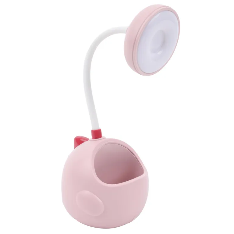 Lámpara Mesa Infantil Usb Dino Rosa
