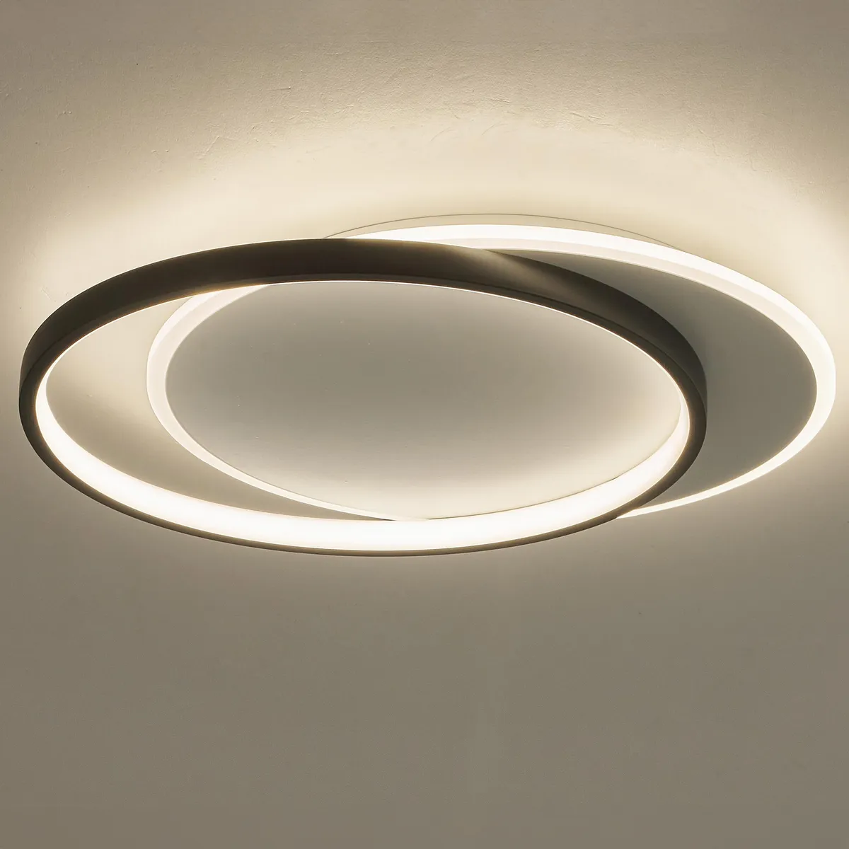 JUST HOME COLLECTION - Lámpara Led Techo Metal Negro 45 cm