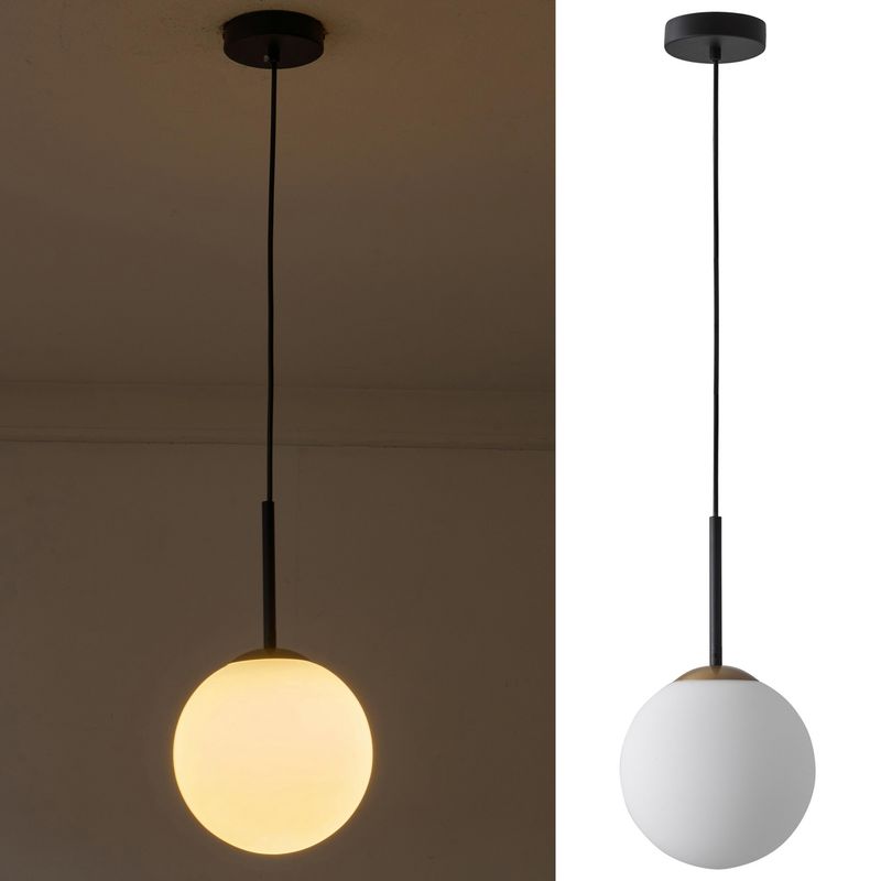 JUST HOME COLLECTION - Lámpara Colgante Metal Negro 20 cm