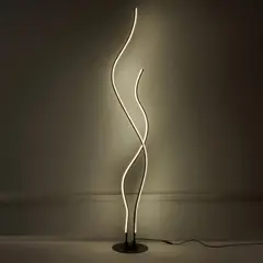 JUST HOME COLLECTION - Lámpara Pie Led Spiral Negro