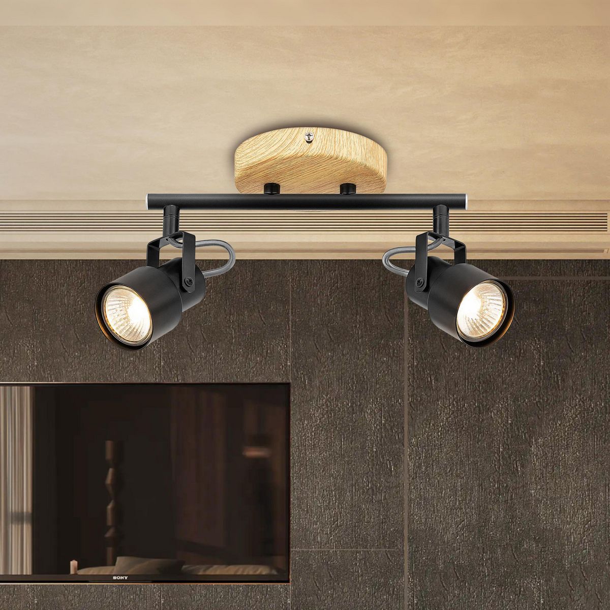JUST HOME COLLECTION - Barra Led Hierro Negro