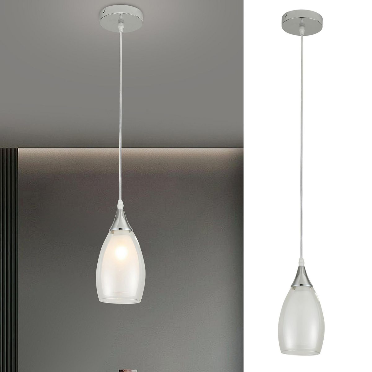 JUST HOME COLLECTION - Lámpara Colgante Barlo Vidrio