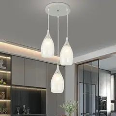 JUST HOME COLLECTION - Lámpara Colgante Barlo 3 Luces Vidrio Incoloro/Transparente 30 W 33 cm