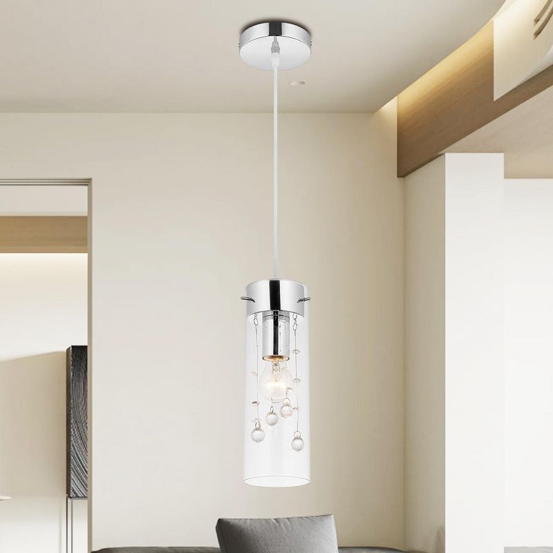JUST HOME COLLECTION - Lámpara Colgante Houston Vidrio Incoloro/Transparente 30 W 12 cm