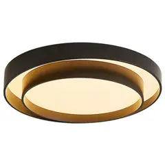 JUST HOME COLLECTION - Plafón Led Rings Luz Cálida Negro