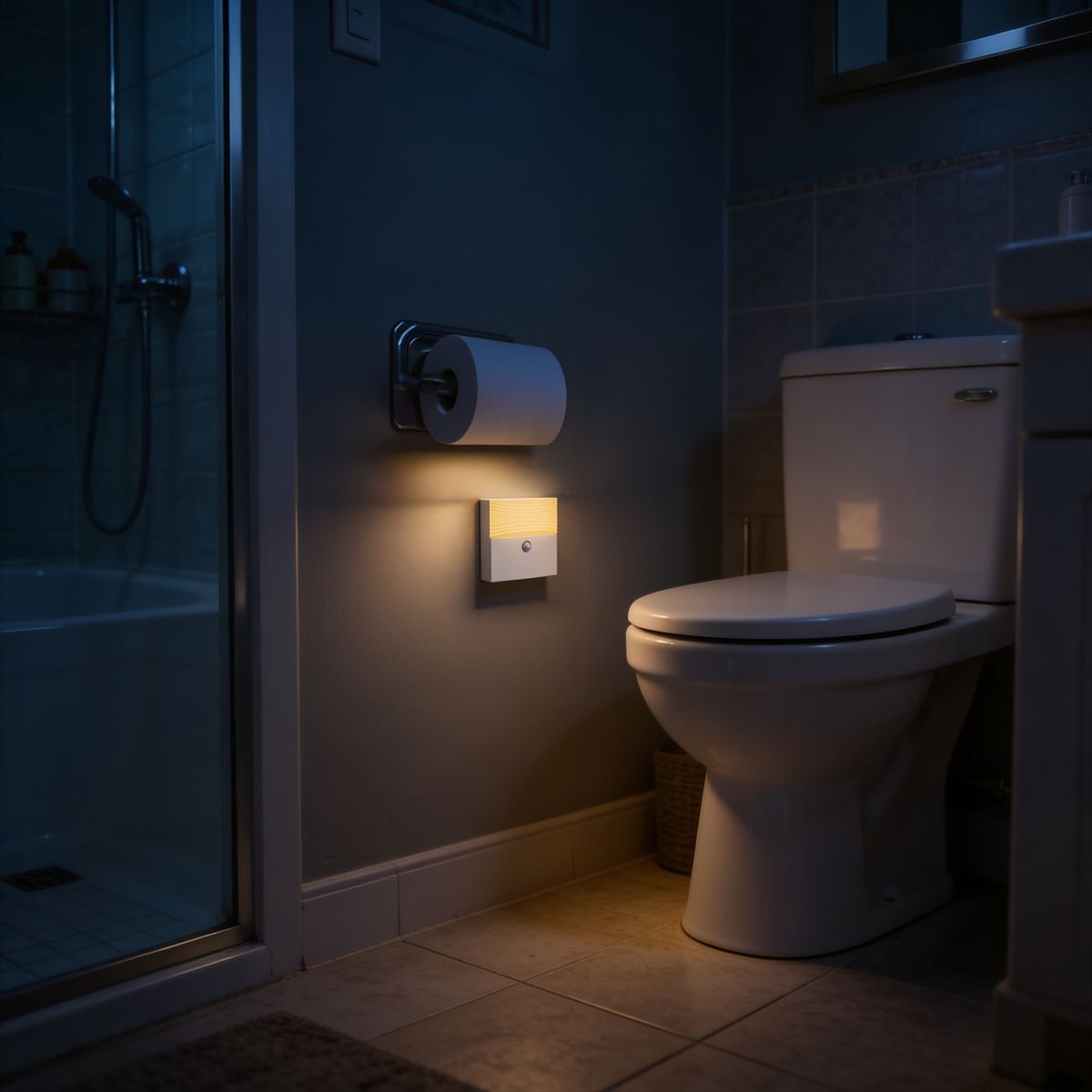 JUST HOME COLLECTION - Luz Led Noche de Plástico con Sensor
