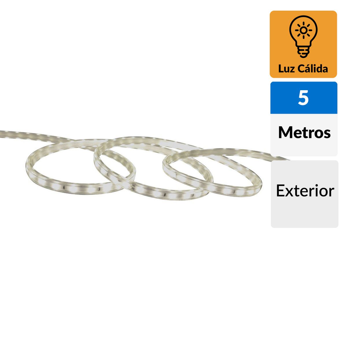 DAIRU - Tira Led 5m Exterior Luz Cálida