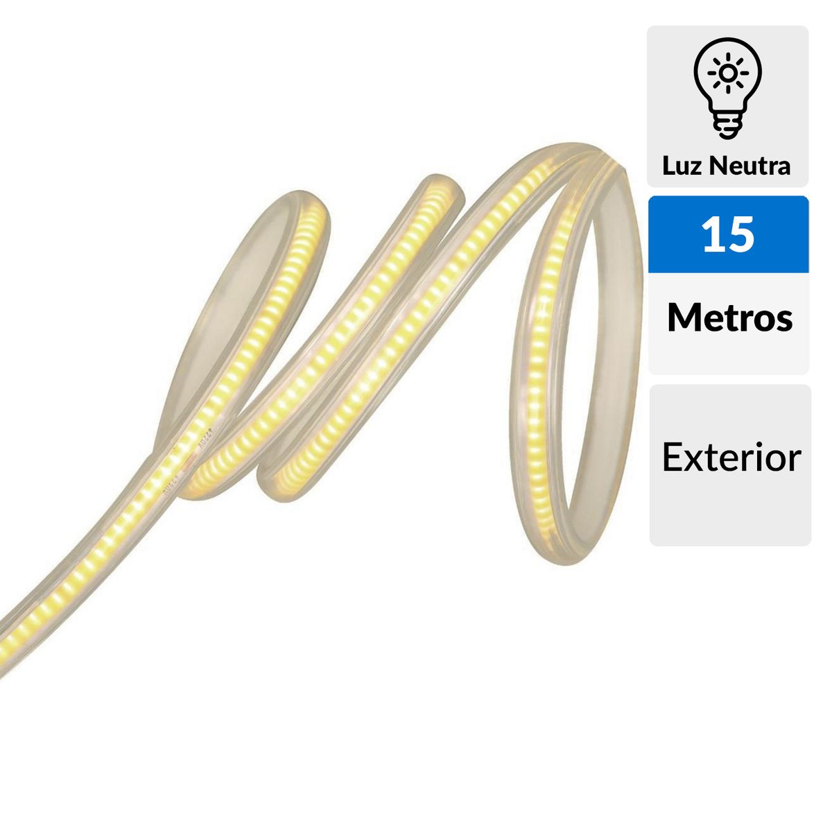 DAIRU - Tira Led Cobre 15m Exterior Luz Natural