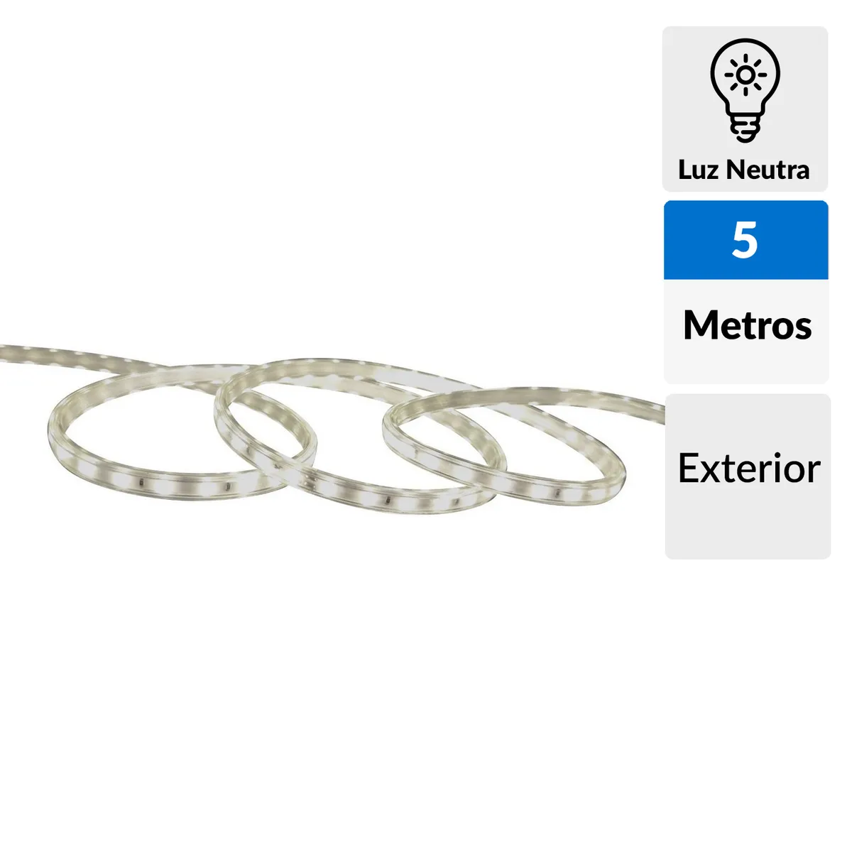 DAIRU - Tira Led 5m Exterior Luz Natural