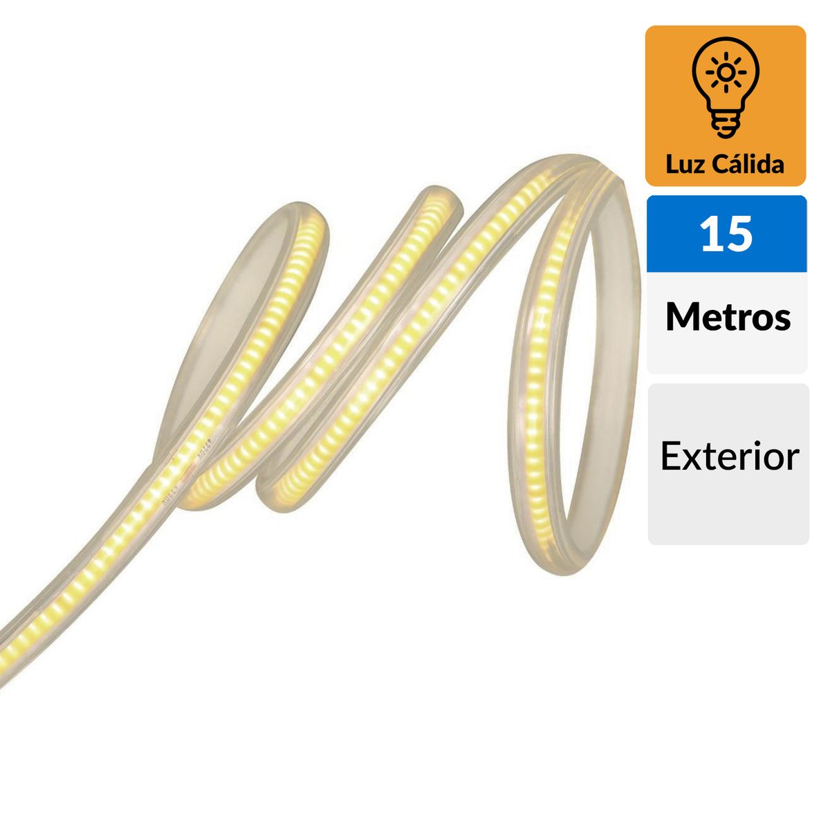 DAIRU - Tira Led Cob 15 m Ext Luz Cálida