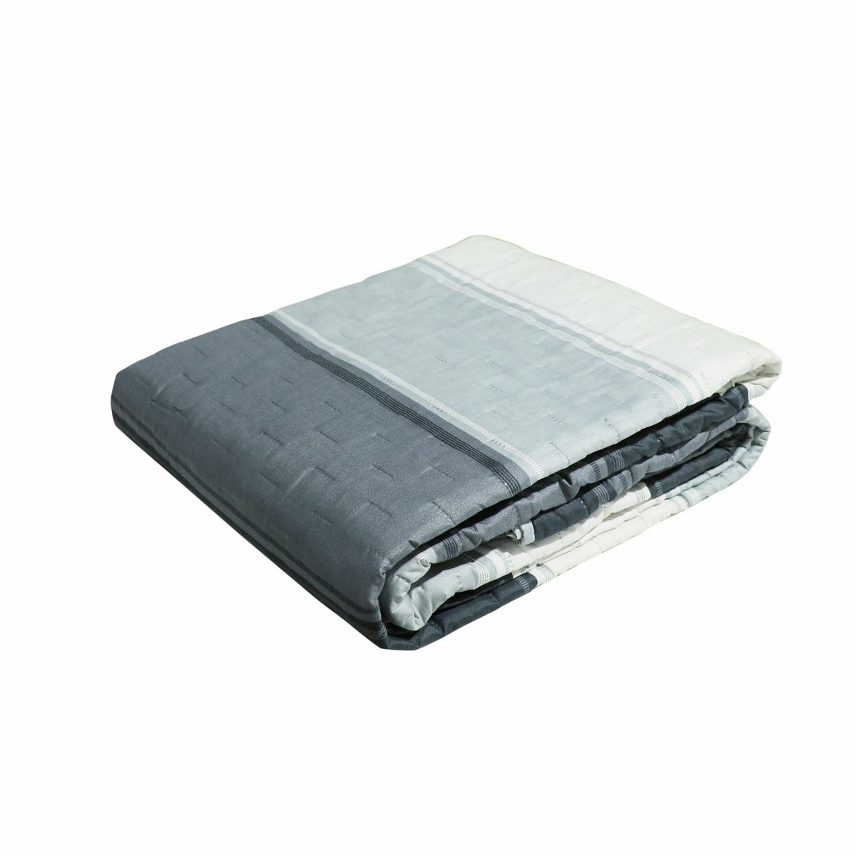JUST HOME COLLECTION - Quilt Rayas Gris