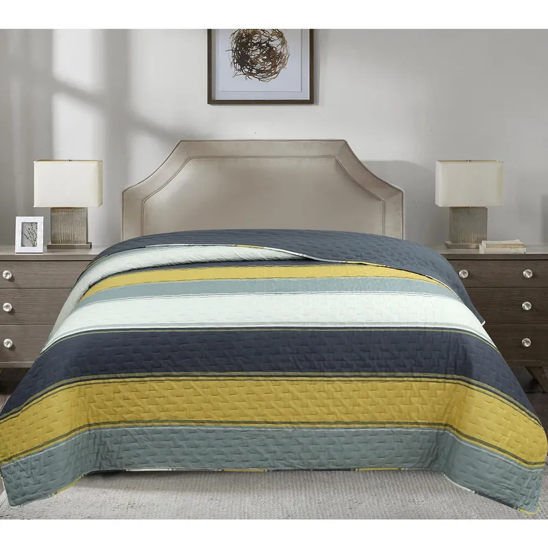 JUST HOME COLLECTION - Quilt Rayas Mostaza