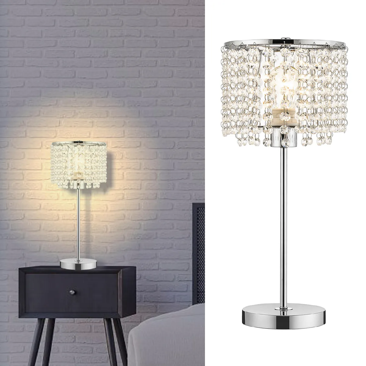 JUST HOME COLLECTION - Lámpara Mesa Gota Beige 20x48 cm