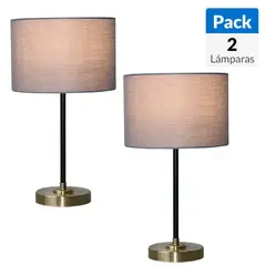 JUST HOME COLLECTION - Lámpara Mesa Carla 1 Luz E27 Natural/Blanco