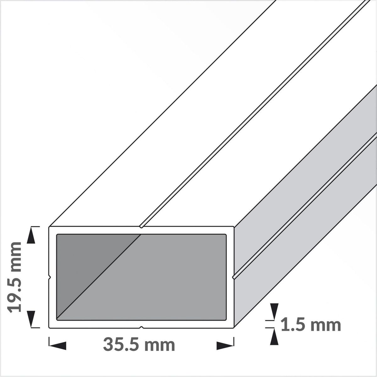 ALFER - Tubo 19,5x35,5x1,5 1.000 mm