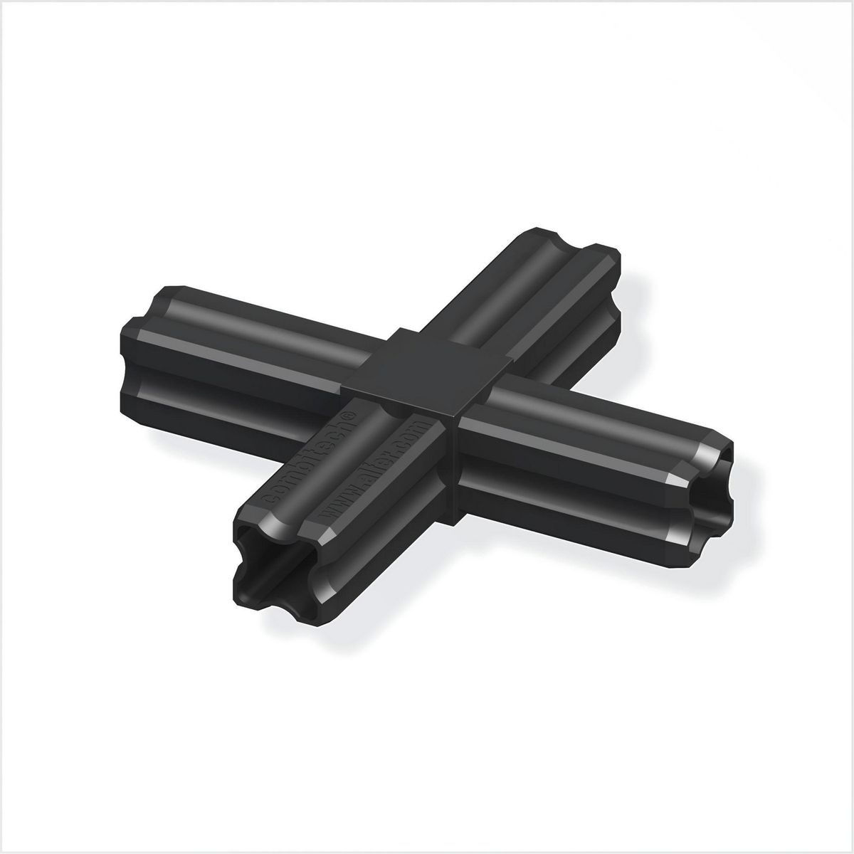 ALFER - Union articulada f 23,5 plastico negro