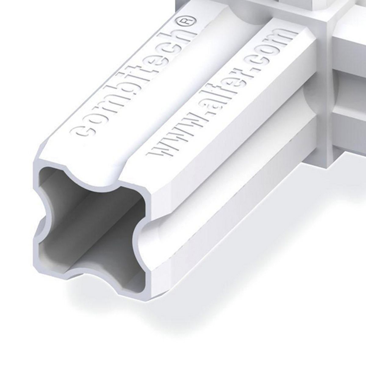 ALFER - Conector esquina C 23,5 mm angulo blanco