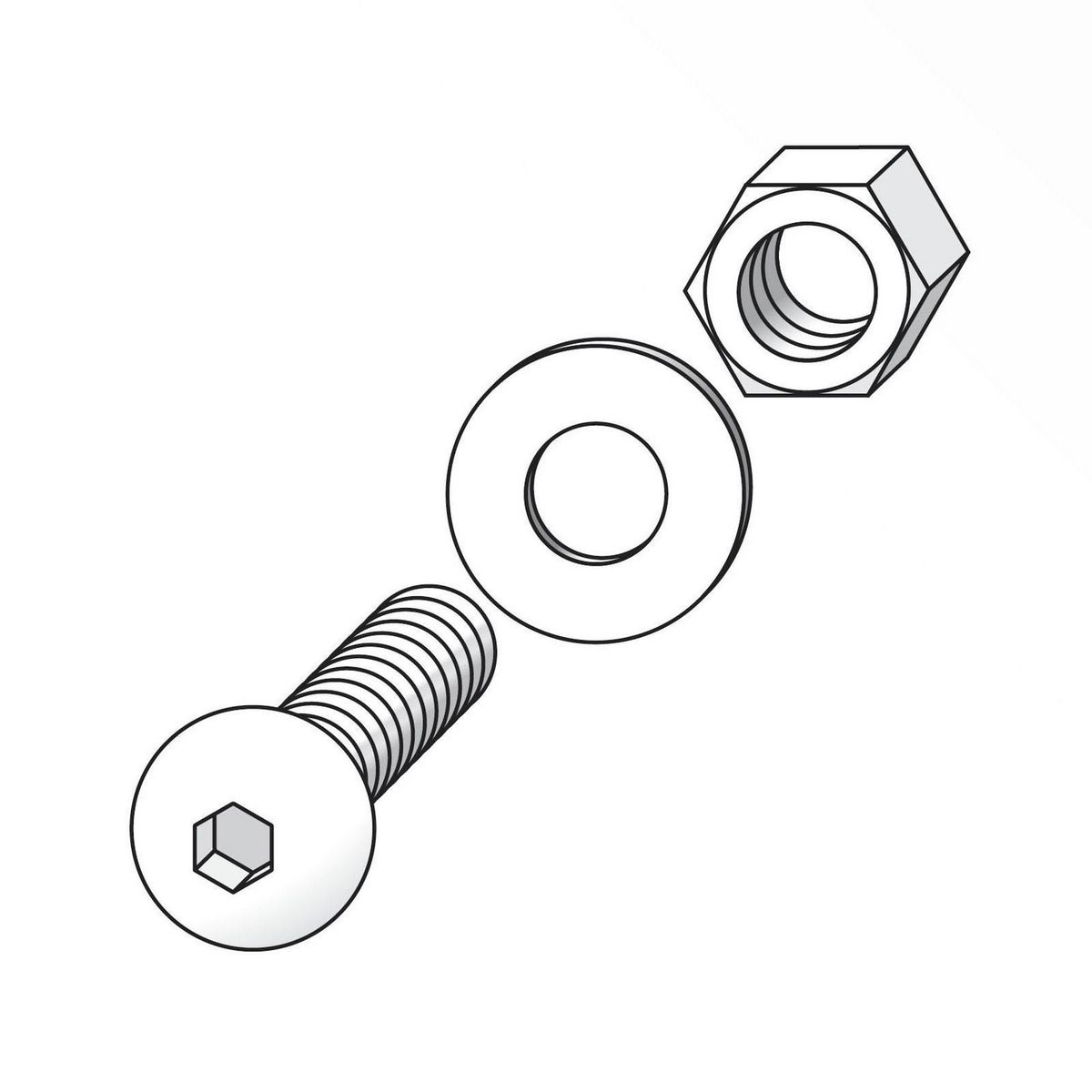 ALFER - Tornillo oval m5x12mm 20 pcs