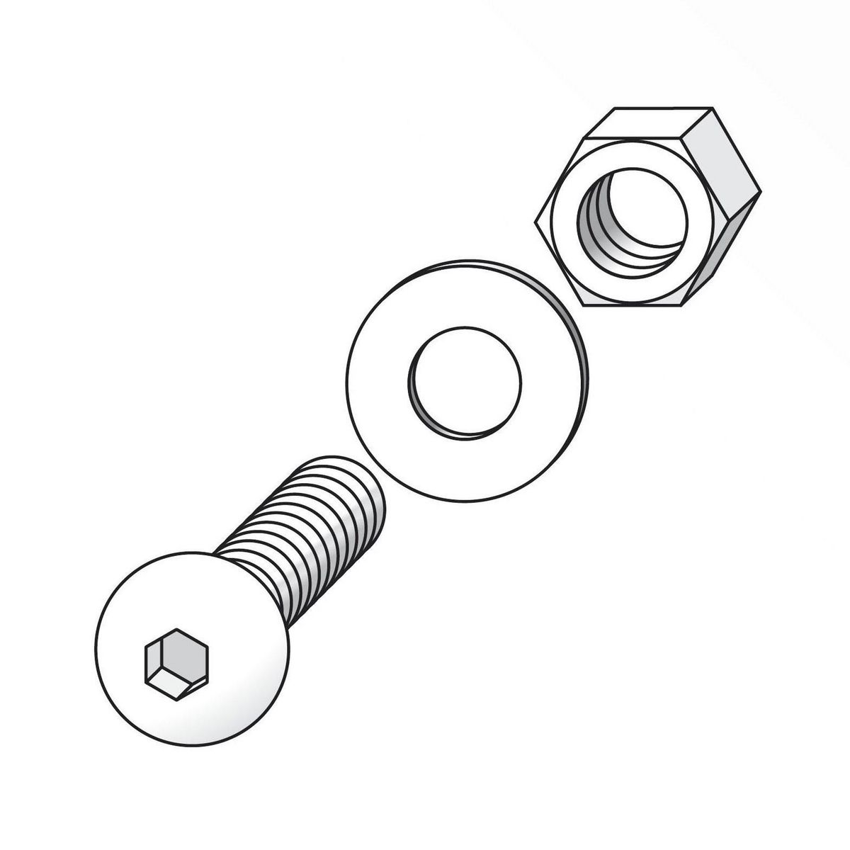 ALFER - Tornillo ovalado m6x16st gal 20 pcs