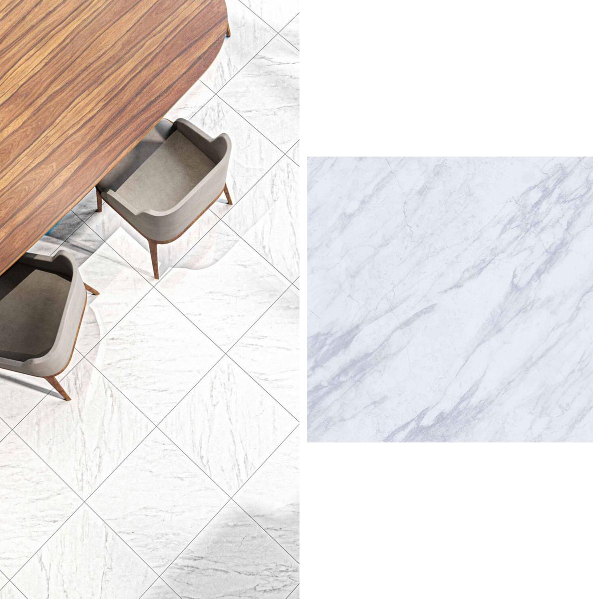 HOLZTEK - Cerámica 53x53 cm Marmore Gris 2.81 m2