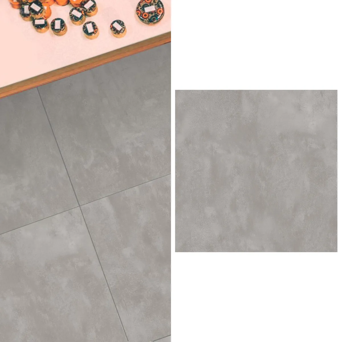 HOLZTEK - Cerámica 53x53 cm Cemento Dark Gris Oscuro 2.81 m2