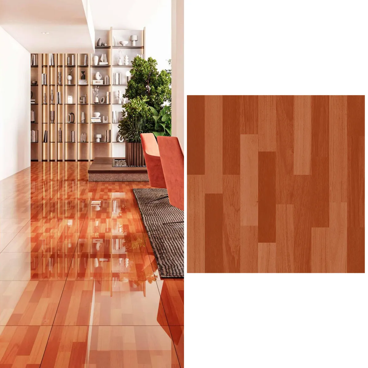 HOLZTEK - Cerámica 53x53 cm Savanna Rosso Café Mix 2.81 m2