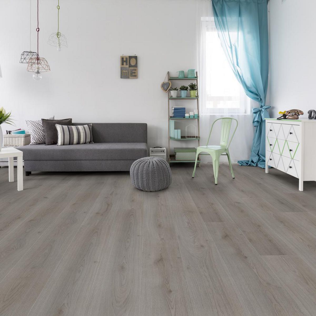 KRONOTEX - Piso laminado 6 mm TREND OAK GREY Gris 2.92 m2