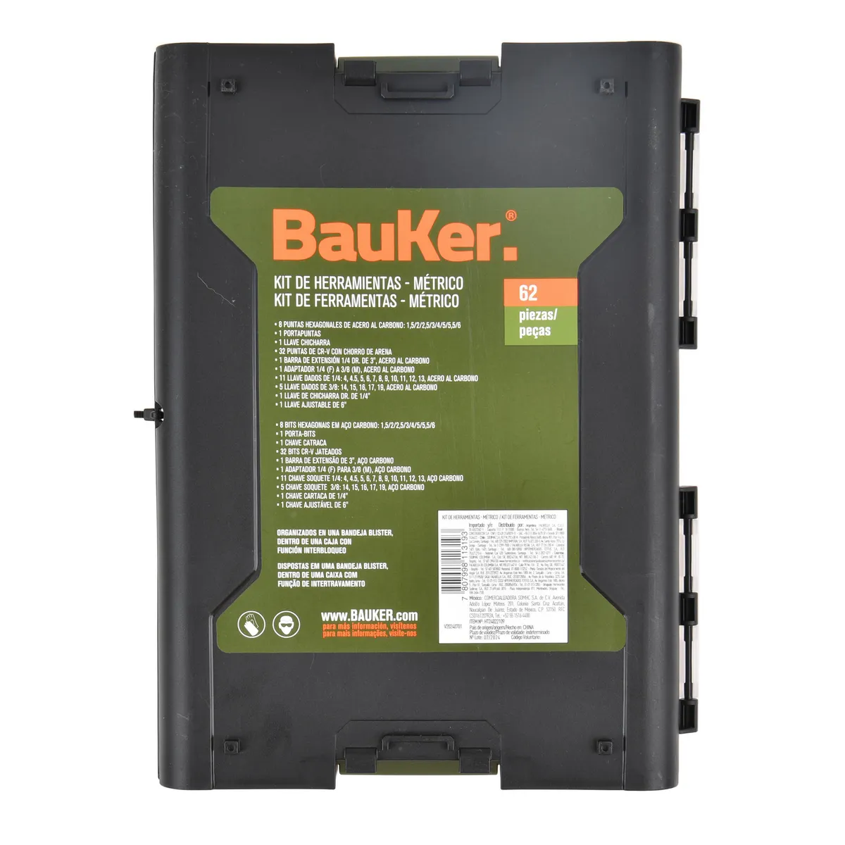 BAUKER - Set herramientas 62 piezas