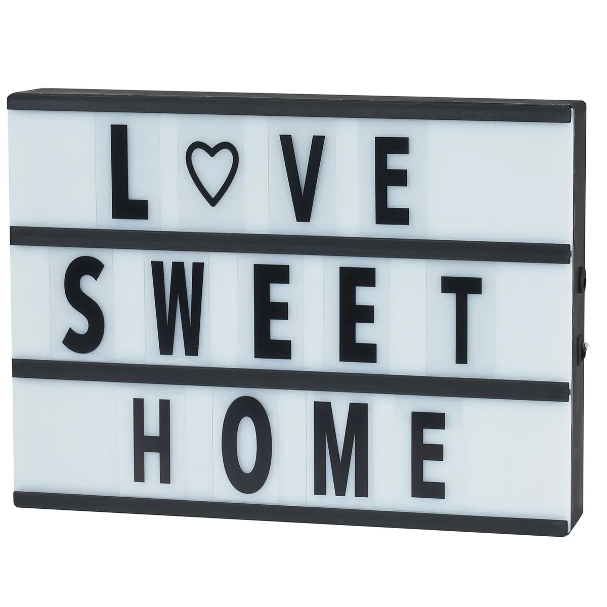 JUST HOME COLLECTION - Letrero Led Letras Negro 24x32 cm