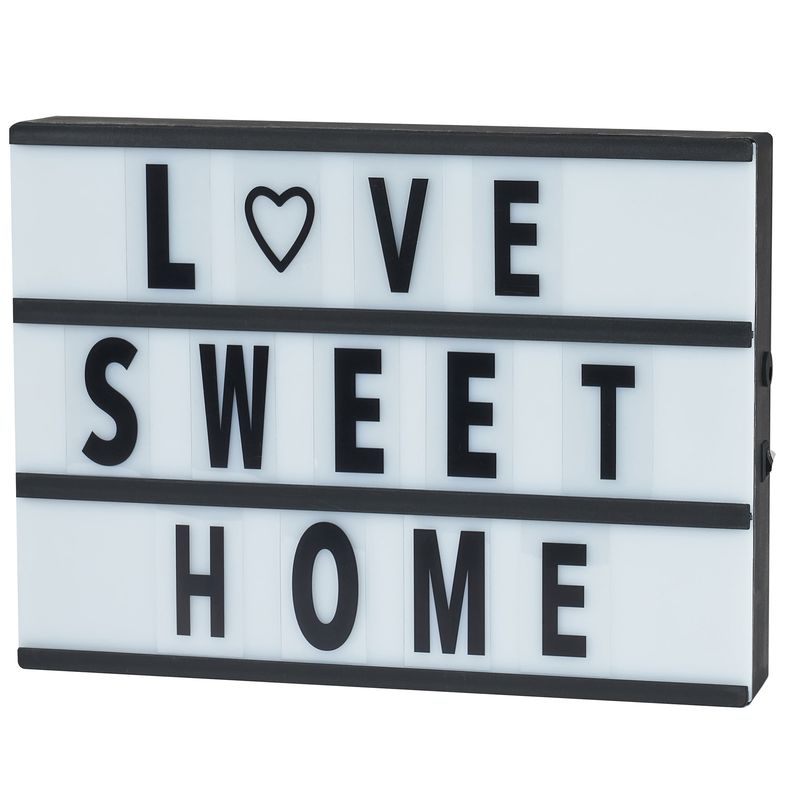  - Letrero Led Letras Negro 24x32 cm